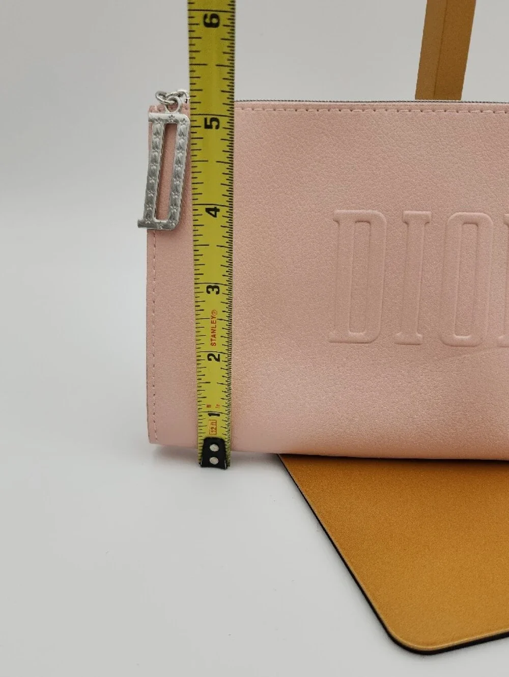 DIOR Blush Pink Leather Zip Pouch